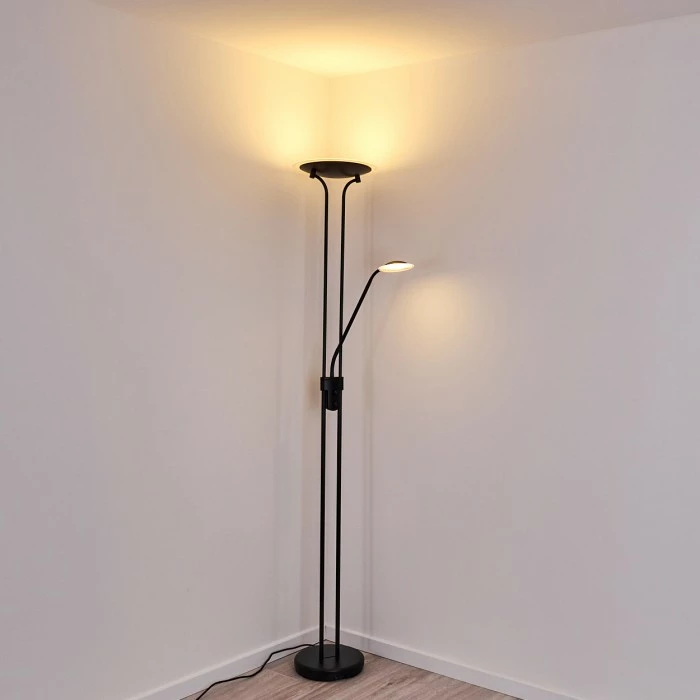 Hofstein Abiqua Deckenfluter LED Schwarz, 2-flammig 5 Hofstein Abiqua Deckenfluter LED Schwarz, 2-flammig – Bild 5