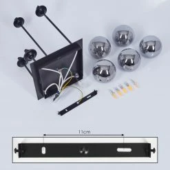 Hofstein Abramo Deckenleuchte LED Schwarz, 5-flammig -LED Leuchten Verkäufe abramo deckenleuchte h3545676 4