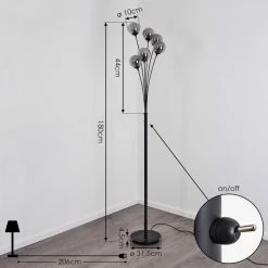 Hofstein Abramo Stehleuchte LED Schwarz, 6-flammig 15 Hofstein Abramo Stehleuchte LED Schwarz, 6-flammig -LED Leuchten Verkäufe abramo stehleuchte h3570272 3