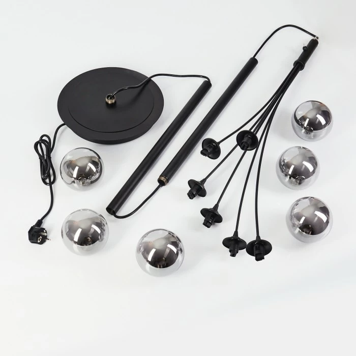 Hofstein Abramo Stehleuchte LED Schwarz, 6-flammig 5 Hofstein Abramo Stehleuchte LED Schwarz, 6-flammig – Bild 5