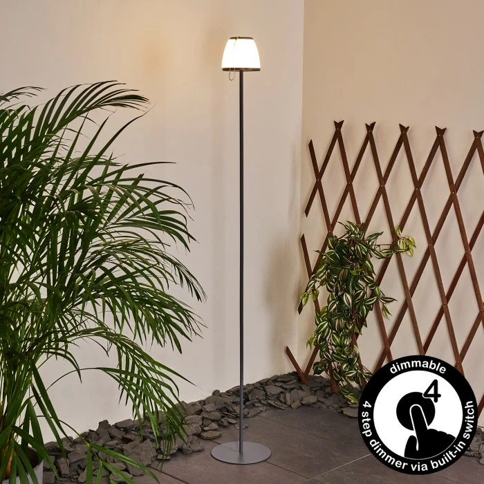 Hofstein Abuya Außenstehleuchte LED Anthrazit, 1-flammig 1 Hofstein Abuya Außenstehleuchte LED Anthrazit, 1-flammig