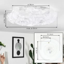 Hofstein Adegoiva Deckenleuchte LED Weiß, 1-flammig -LED Leuchten Verkäufe adegoiva deckenleuchte h3582329 3