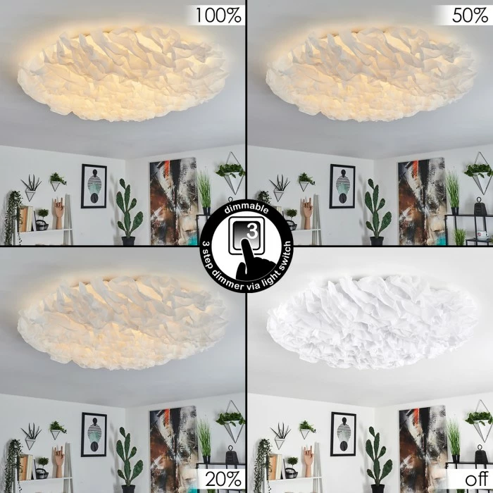 Hofstein Adegoiva Deckenleuchte LED Weiß, 1-flammig 2 Hofstein Adegoiva Deckenleuchte LED Weiß, 1-flammig – Bild 2