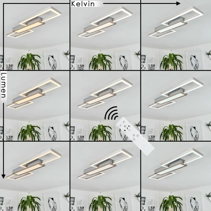 Hofstein Ahrenfeld Deckenleuchte LED Aluminium, 1-flammig, Fernbedienung 2 Hofstein Ahrenfeld Deckenleuchte LED Aluminium, 1-flammig, Fernbedienung – Bild 2