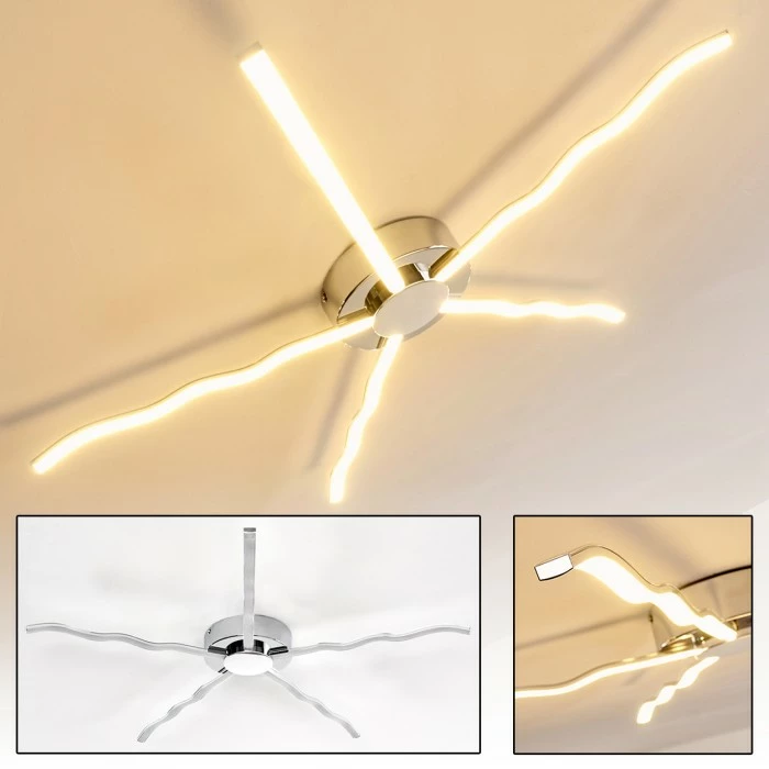 Hofstein Alavus Deckenleuchte LED Chrom, 5-flammig 1 Hofstein Alavus Deckenleuchte LED Chrom, 5-flammig