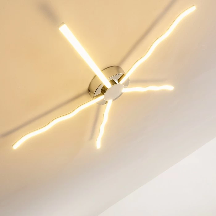 Hofstein Alavus Deckenleuchte LED Chrom, 5-flammig 13 Hofstein Alavus Deckenleuchte LED Chrom, 5-flammig – Bild 13