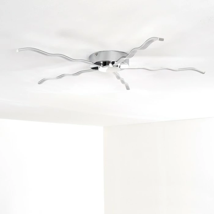 Hofstein Alavus Deckenleuchte LED Chrom, 5-flammig 15 Hofstein Alavus Deckenleuchte LED Chrom, 5-flammig – Bild 15