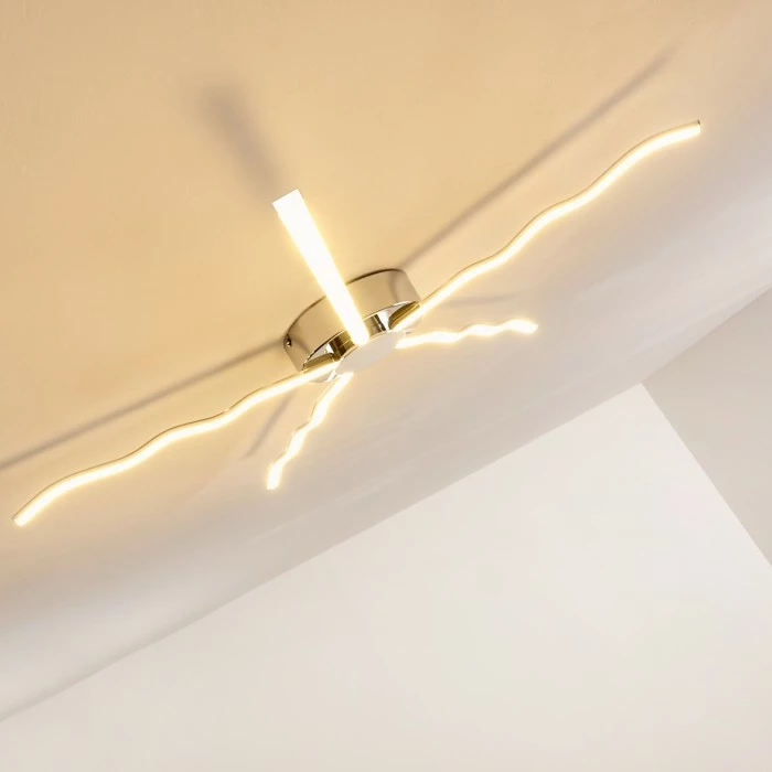 Hofstein Alavus Deckenleuchte LED Chrom, 5-flammig 17 Hofstein Alavus Deckenleuchte LED Chrom, 5-flammig – Bild 17