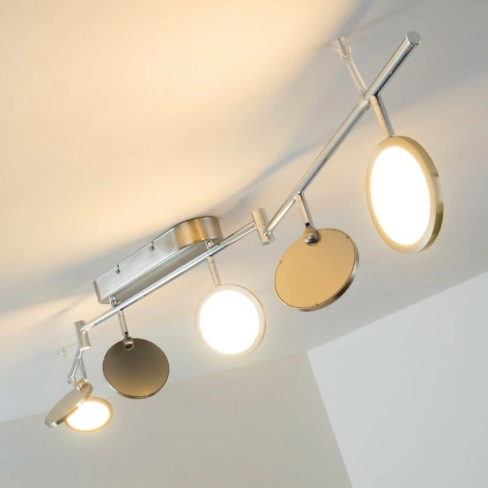 Hofstein Alberton Deckenleuchte LED Nickel-Matt, 6-flammig 12 Hofstein Alberton Deckenleuchte LED Nickel-Matt, 6-flammig – Bild 12