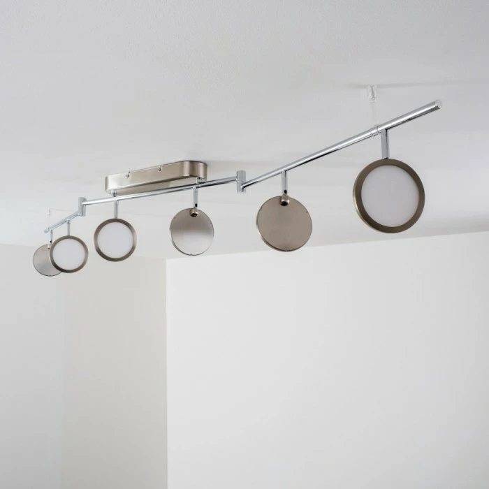 Hofstein Alberton Deckenleuchte LED Nickel-Matt, 6-flammig 17 Hofstein Alberton Deckenleuchte LED Nickel-Matt, 6-flammig – Bild 17