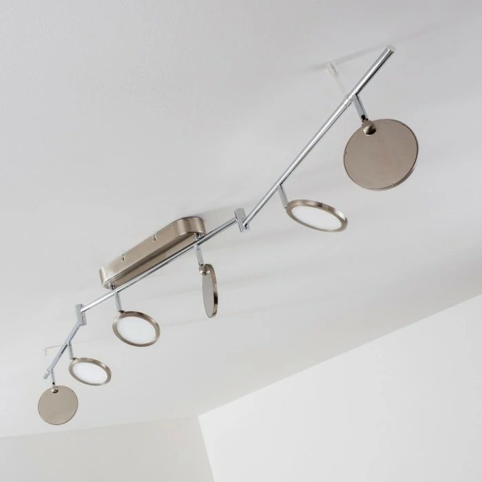 Hofstein Alberton Deckenleuchte LED Nickel-Matt, 6-flammig 18 Hofstein Alberton Deckenleuchte LED Nickel-Matt, 6-flammig – Bild 18