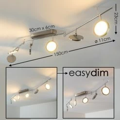 Hofstein Alberton Deckenleuchte LED Nickel-Matt, 6-flammig 25 Hofstein Alberton Deckenleuchte LED Nickel-Matt, 6-flammig -LED Leuchten Verkäufe alberton deckenleuchte h3008980 2