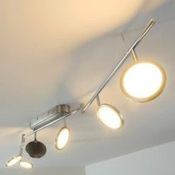 Hofstein Alberton Deckenleuchte LED Nickel-Matt, 6-flammig 45 Hofstein Alberton Deckenleuchte LED Nickel-Matt, 6-flammig -LED Leuchten Verkäufe alberton deckenleuchte h3008980 22