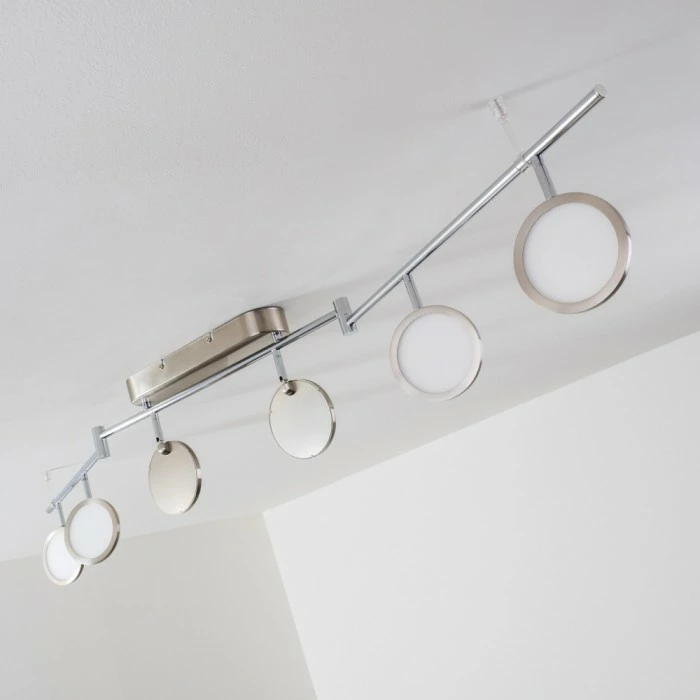 Hofstein Alberton Deckenleuchte LED Nickel-Matt, 6-flammig 8 Hofstein Alberton Deckenleuchte LED Nickel-Matt, 6-flammig – Bild 8