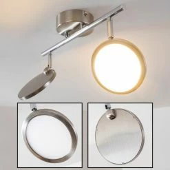 Hofstein Alberton Deckenleuchte LED Hellbraun, 2-flammig