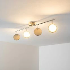 Hofstein Alberton Deckenleuchte LED Hellbraun, 4-flammig -LED Leuchten Verkäufe alberton deckenleuchte h3009031 12