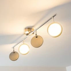 Hofstein Alberton Deckenleuchte LED Hellbraun, 4-flammig -LED Leuchten Verkäufe alberton deckenleuchte h3009031 4