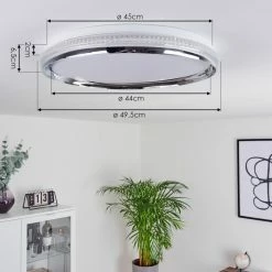 Hofstein Alberton Deckenpanel LED Chrom, Weiß, Transparent, Klar, 1-flammig -LED Leuchten Verkäufe alberton deckenpanel h3418727 3