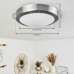 Hofstein Alleen Außendeckenleuchte LED Nickel-Matt, 3-flammig -LED Leuchten Verkäufe alleen aussendeckenleuchte h3435519 3