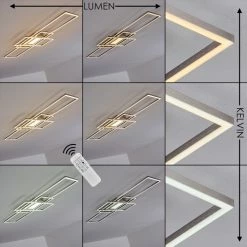 Hofstein Alsterbro Deckenleuchte LED Nickel-Matt, 1-flammig, Fernbedienung -LED Leuchten Verkäufe alsterbro deckenleuchte h3308387 3