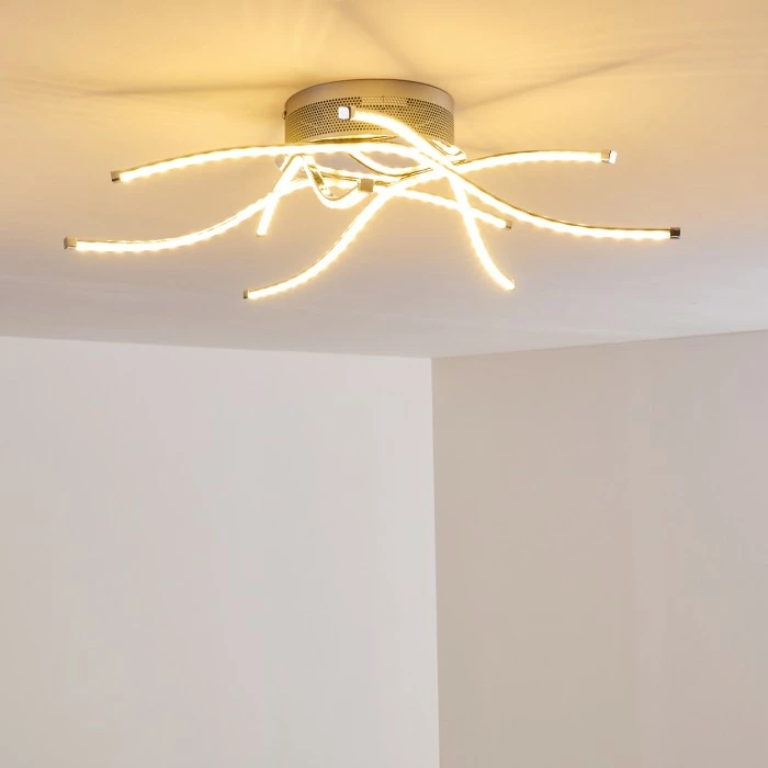 Hofstein Altino Deckenleuchte LED Chrom, 1-flammig 7 Hofstein Altino Deckenleuchte LED Chrom, 1-flammig – Bild 7