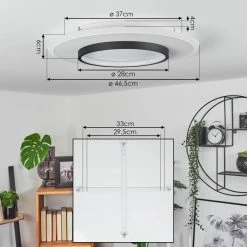Hofstein Andelfingen Deckenleuchte LED Weiß, 1-flammig, Fernbedienung -LED Leuchten Verkäufe andelfingen deckenleuchte h3542262 3