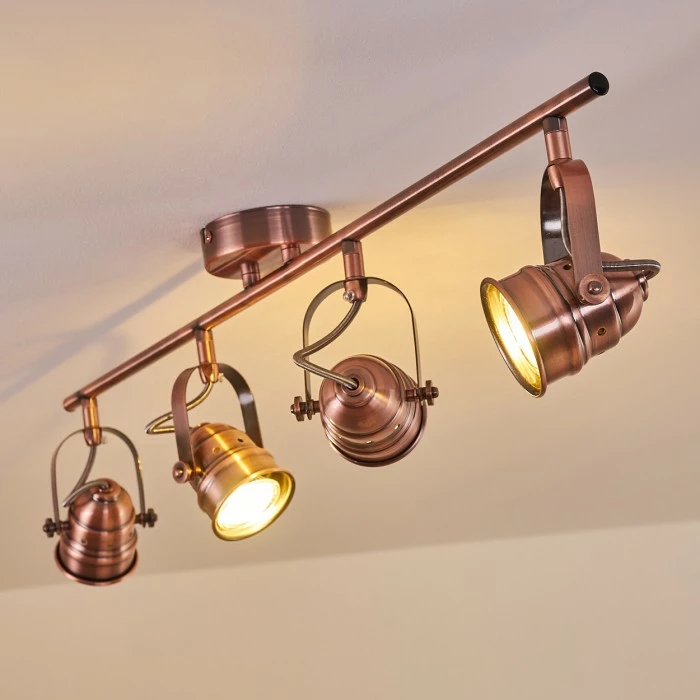 Hofstein Aniak Deckenleuchte LED Kupferfarben, 4-flammig 4 Hofstein Aniak Deckenleuchte LED Kupferfarben, 4-flammig – Bild 4