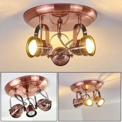 Hofstein Aniak Deckenleuchte LED Kupferfarben, 3-flammig