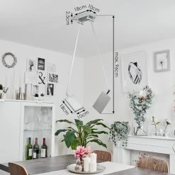 Hofstein Anneau Deckenleuchte LED Chrom, Silber, 2-flammig -LED Leuchten Verkäufe anneau deckenleuchte h3570234 3