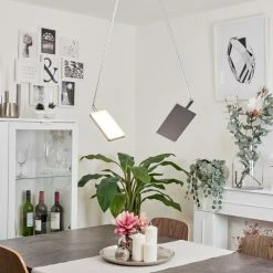 Hofstein Anneau Deckenleuchte LED Chrom, Silber, 2-flammig -LED Leuchten Verkäufe anneau deckenleuchte h3570234 8