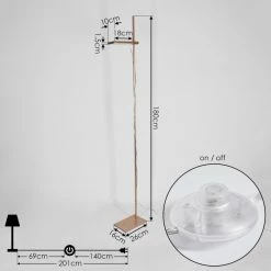 Hofstein Anneau Stehleuchte LED Kupferfarben, 1-flammig -LED Leuchten Verkäufe anneau stehleuchte h3457344 3