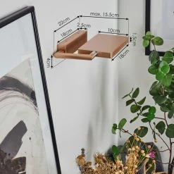 Hofstein Anneau Wandleuchte LED Chrom, Kupferfarben, 1-flammig -LED Leuchten Verkäufe anneau wandleuchte h3560594 3