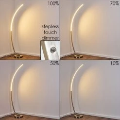 Hofstein Antares Bogenlampe LED Nickel-Matt, 1-flammig -LED Leuchten Verkäufe antares bogenlampe h3266144 do4 2