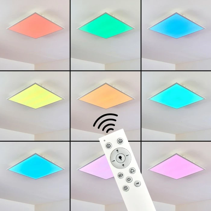 Hofstein Antria Deckenpanel LED Weiß, 1-flammig, Fernbedienung, Farbwechsler 22 Hofstein Antria Deckenpanel LED Weiß, 1-flammig, Fernbedienung, Farbwechsler – Bild 22