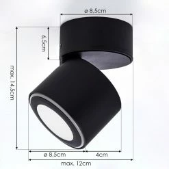 Hofstein Appleton Deckenleuchte LED Schwarz, 1-flammig -LED Leuchten Verkäufe appleton deckenleuchte h3381786 3