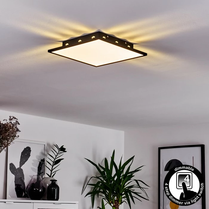 Hofstein Aprilia LED Panel Schwarz, 1-flammig 1 Hofstein Aprilia LED Panel Schwarz, 1-flammig