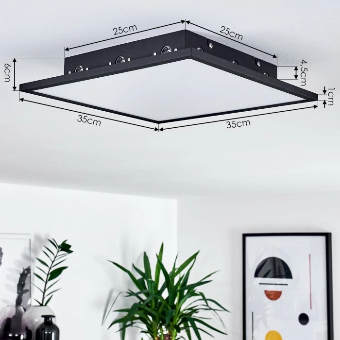 Hofstein Aprilia LED Panel Schwarz, 1-flammig 4 Hofstein Aprilia LED Panel Schwarz, 1-flammig – Bild 4