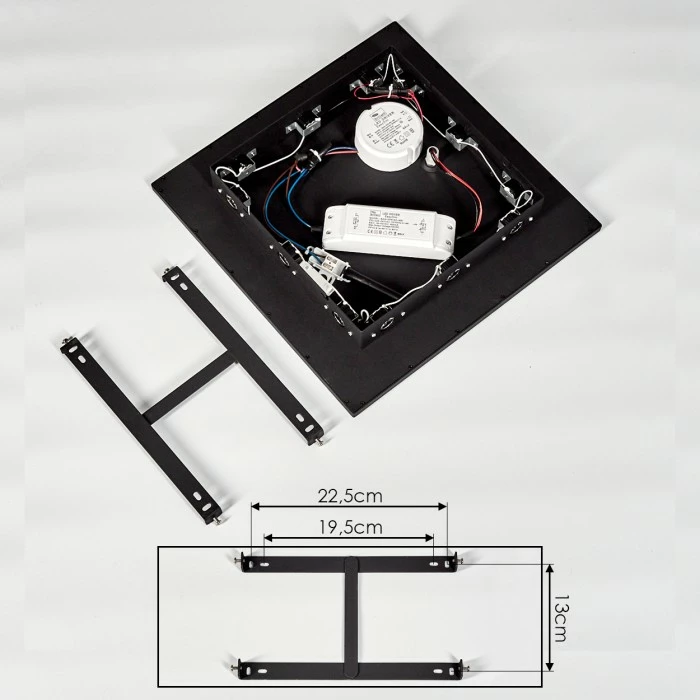 Hofstein Aprilia LED Panel Schwarz, 1-flammig 5 Hofstein Aprilia LED Panel Schwarz, 1-flammig – Bild 5