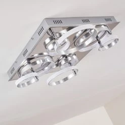 Hofstein Aragno Deckenleuchte LED Nickel-Matt, Chrom, 1-flammig -LED Leuchten Verkäufe aragno deckenleuchte h167312 12