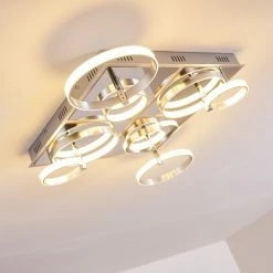 Hofstein Aragno Deckenleuchte LED Nickel-Matt, Chrom, 1-flammig -LED Leuchten Verkäufe aragno deckenleuchte h167312 22