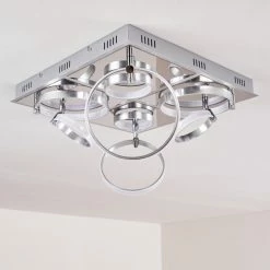 Hofstein Aragno Deckenleuchte LED Nickel-Matt, Chrom, 1-flammig -LED Leuchten Verkäufe aragno deckenleuchte h167312 24