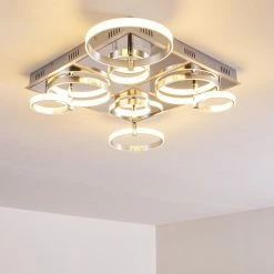 Hofstein Aragno Deckenleuchte LED Nickel-Matt, Chrom, 1-flammig -LED Leuchten Verkäufe aragno deckenleuchte h167312 25