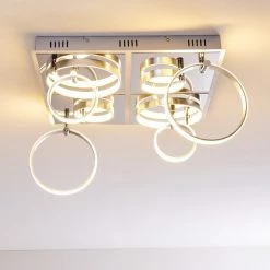 Hofstein Aragno Deckenleuchte LED Nickel-Matt, Chrom, 1-flammig -LED Leuchten Verkäufe aragno deckenleuchte h167312 6