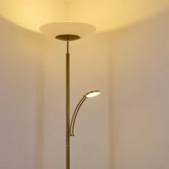 Hofstein Argostoli Deckenfluter LED Messing, 2-flammig 34 Hofstein Argostoli Deckenfluter LED Messing, 2-flammig -LED Leuchten Verkäufe argostoli deckenfluter h3331286 14