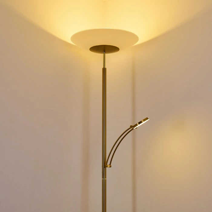 Hofstein Argostoli Deckenfluter LED Messing, 2-flammig 16 Hofstein Argostoli Deckenfluter LED Messing, 2-flammig – Bild 16