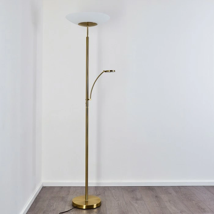 Hofstein Argostoli Deckenfluter LED Messing, 2-flammig 18 Hofstein Argostoli Deckenfluter LED Messing, 2-flammig – Bild 18