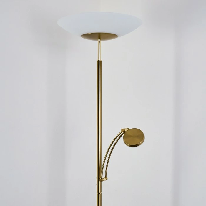 Hofstein Argostoli Deckenfluter LED Messing, 2-flammig 19 Hofstein Argostoli Deckenfluter LED Messing, 2-flammig – Bild 19