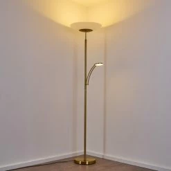 Hofstein Argostoli Deckenfluter LED Messing, 2-flammig 22 Hofstein Argostoli Deckenfluter LED Messing, 2-flammig -LED Leuchten Verkäufe argostoli deckenfluter h3331286 2