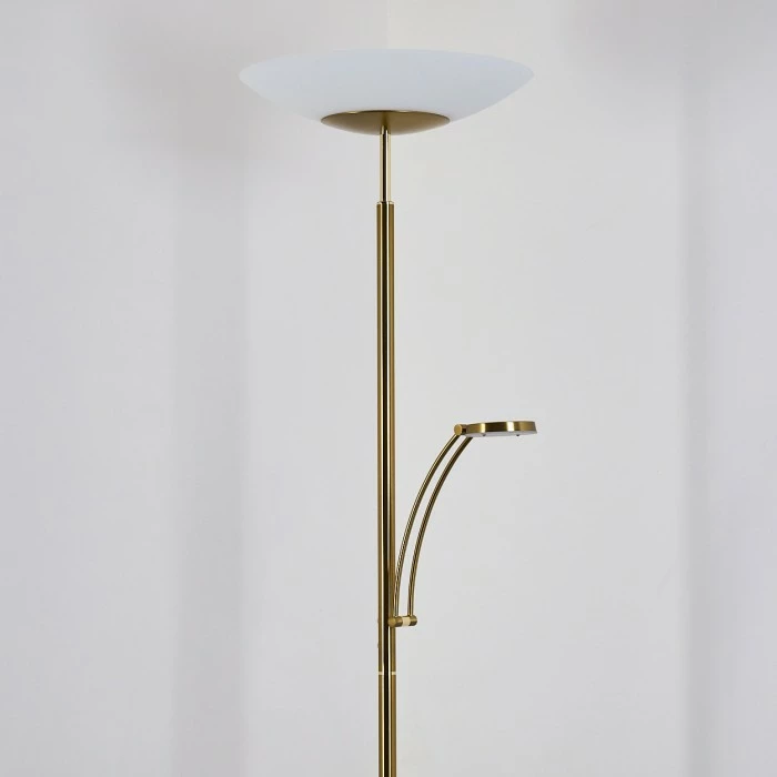 Hofstein Argostoli Deckenfluter LED Messing, 2-flammig 5 Hofstein Argostoli Deckenfluter LED Messing, 2-flammig – Bild 5