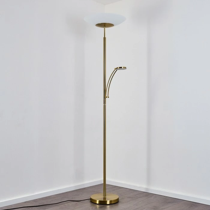 Hofstein Argostoli Deckenfluter LED Messing, 2-flammig 8 Hofstein Argostoli Deckenfluter LED Messing, 2-flammig – Bild 8